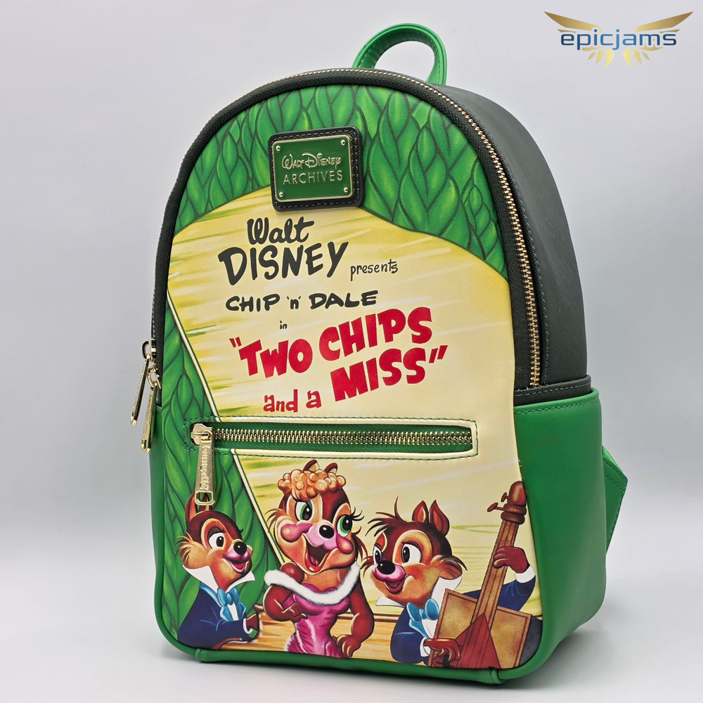 Loungefly Disney Treasures from the Vault Chip 'n' Dale - Chip Mini Backpack New - Picture 3 of 10